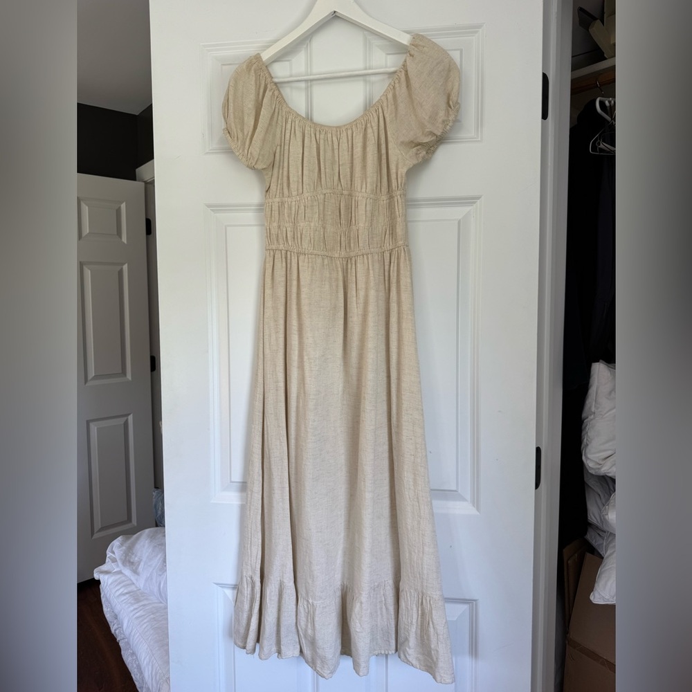 Sim and Sam Cream Maxi Dress